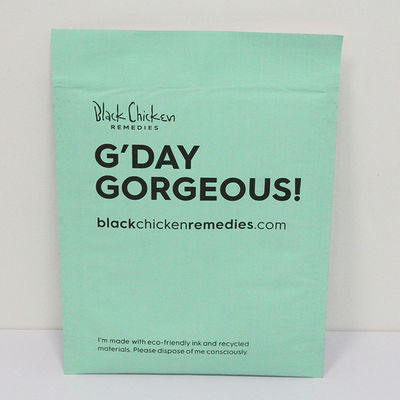 Green / Transparent Recyclable Paper Mailers 20x30cm Plant Based Paper Packaging Envelopes