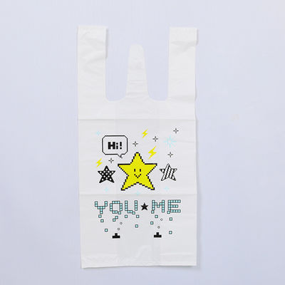 Biodegradable T Shirt Storage Bags Compostable T Shirt Plastic Grocery Bags 30x40cm