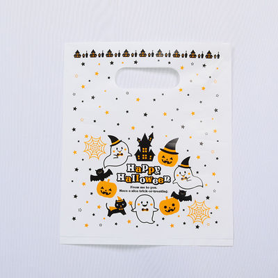 Food Die Cut Handle Plastic Bags Packaging 20x30cm Take Away Plastic Bags Customized