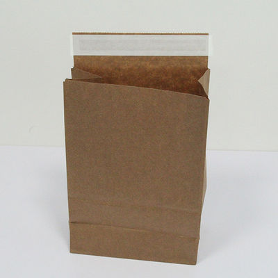 Flat Bottom Kraft Paper Mailing Bags Recycled 20x30cm Reinforced Base & Handles