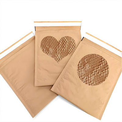 Brown Honeycomb Paper Mailer Waterproof 30x40cm Recycled Paper Mailing Bags