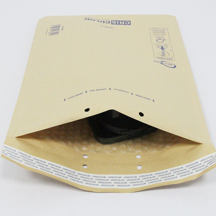 Compact 6x9 In Kraft Paper Bubble Bags Biodegradable Paper Bag Protector For Jewelry