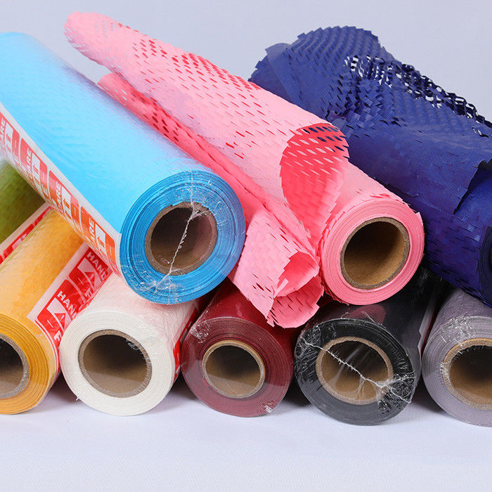 Colored Honeycomb Paper Roll Shockproof Foam Cushions 5cm Thick 20x30cm