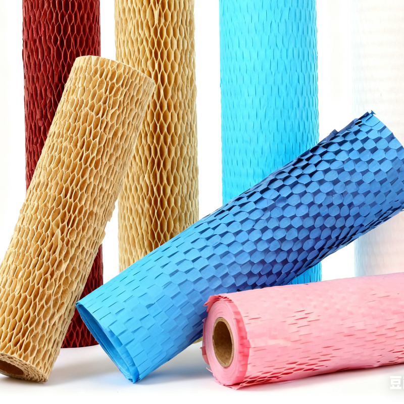 100% Recyclable Plastic-Free Honeycomb Paper Roll with High Cushioning for Eco-Friendly Packaging