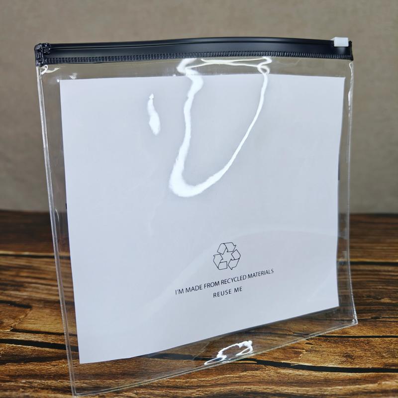 30x22cm PVC Zipper Bag with High Transparency and Custom Logo Available for Stationery Packaging