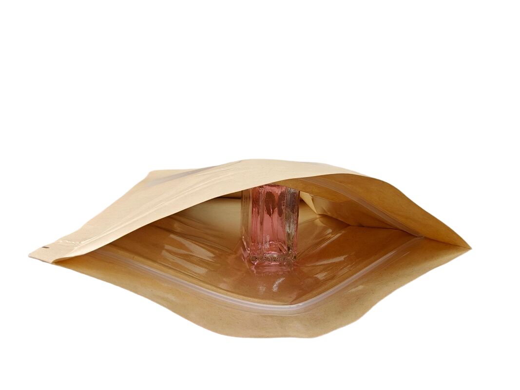 Moisture Resistant Kraft Paper Windowed Composite Bag with Customizable Printing and Food-Grade Safety for Premium Food Packaging