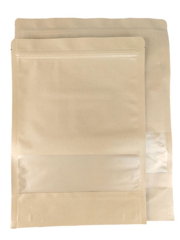 Moisture Resistant High Tensile Strength Kraft Window Bag with Customizable Printing for Food Packaging