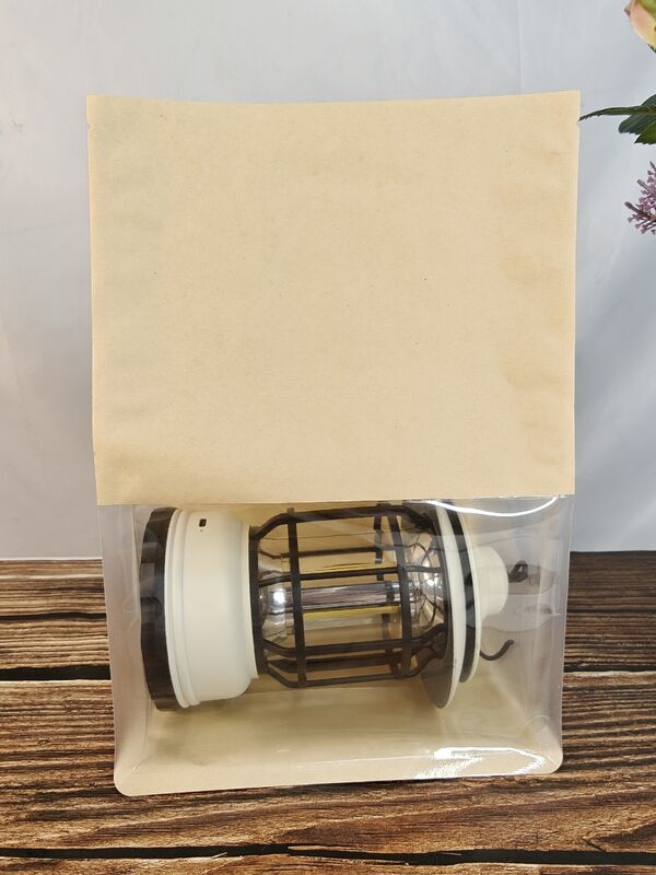 Moisture Resistant High Tensile Strength Kraft Window Bag with Customizable Printing for Food Packaging