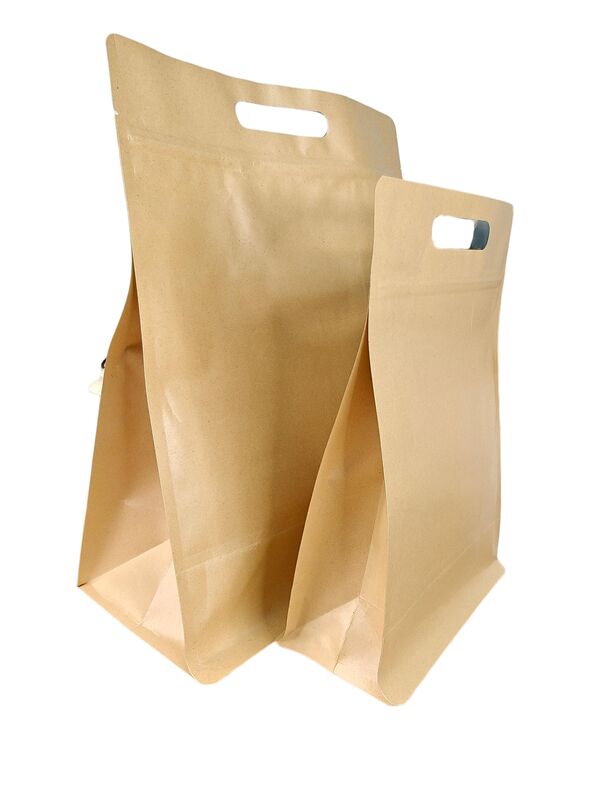 Food-Grade Kraft Paper Window Bag with Transparent PVC/PE Film Window and Moisture-Proof Oxygen Barrier for Coffee and Baked Goods