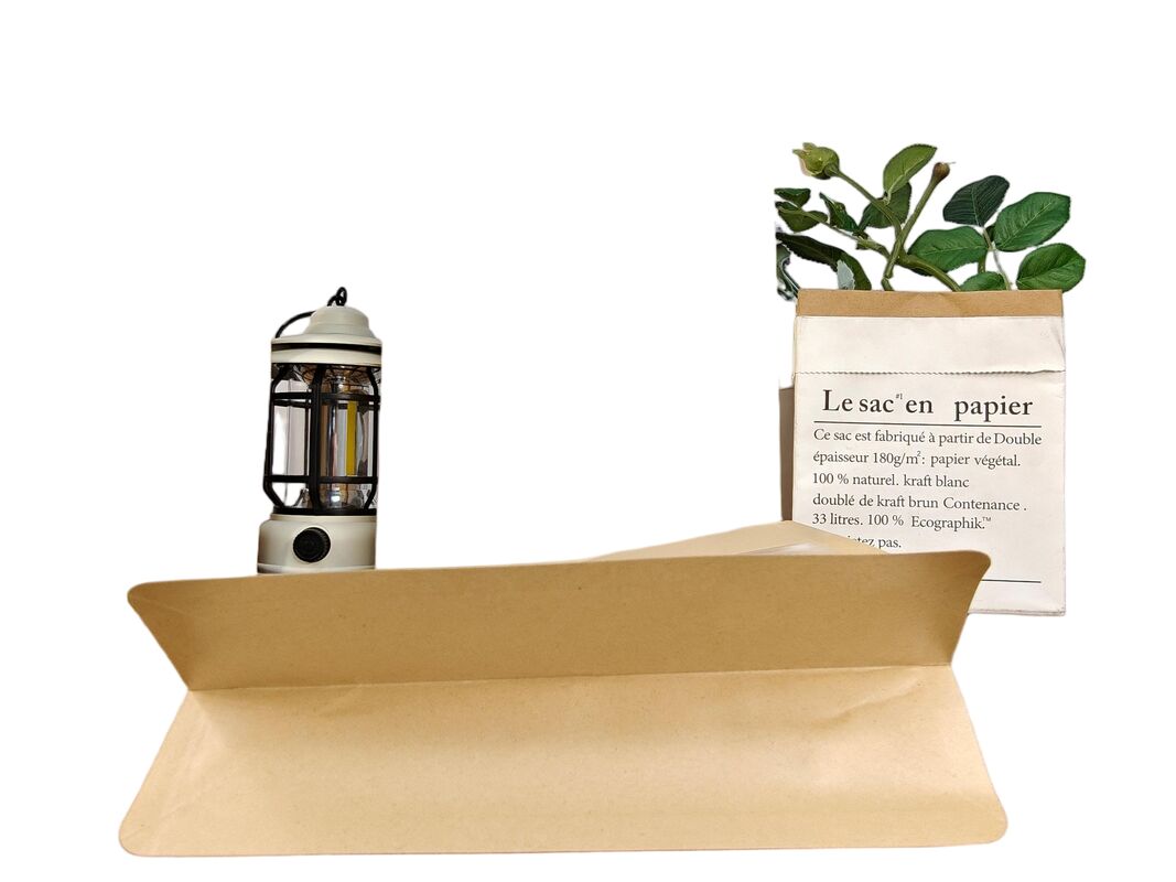 High Tensile Strength Moisture Resistant Kraft Window Bag with Customizable Printing for Food-Grade Packaging