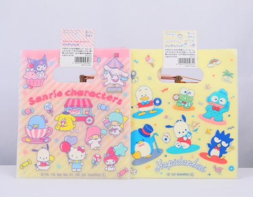 Food Grade Die Cut Handle Plastic Bags Tote Bag Environmentally Friendly Customized