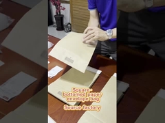 Sacos de correio de papel kraft de fundo plano reciclados 20x30cm Base e alças reforçadas